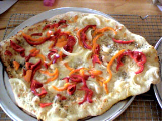 Pepper and Onion Pizza